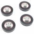 Contrepointes Acier Inoxydable et Polymère Graphite 39x14mm (Set x4)