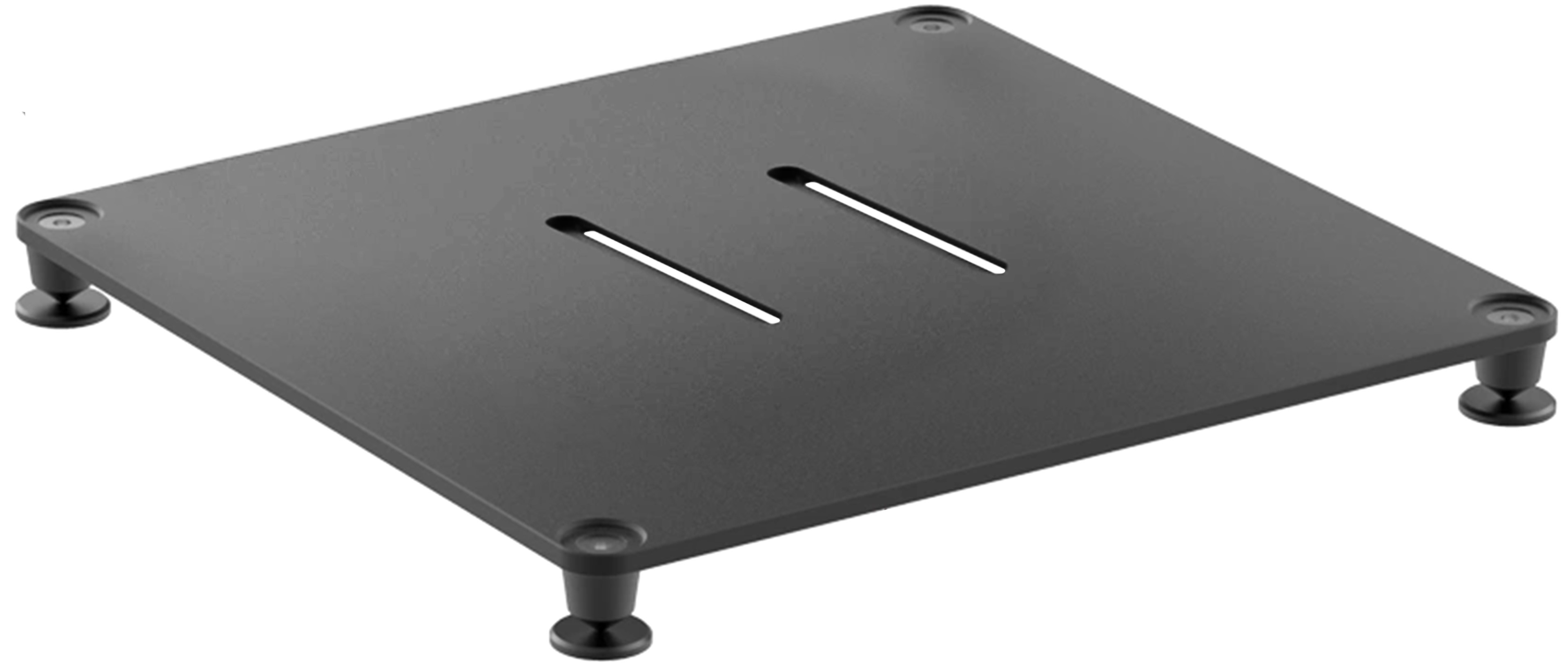 DDHIFI HS300 + BASE Support Aluminium avec Absorbeurs pour Appareil HiFi 300x280x6mm Noir