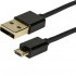 Câble USB-A Mâle / Micro USB-B Mâle 2.0 Blindé Plaqué Or 90cm