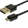 Câble USB-A Male /Micro USB-B Male 2.0 Blindé Plaqué Or 90cm