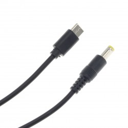 Câble Alimentation USB-C vers Jack DC 5.5/2.5mm 23cm