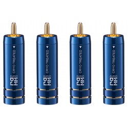 RAMM AUDIO 30891GT_C Connecteurs RCA Cuivre Tellurium Plaqué Or Traitement Cryogénique Ø10mm (Set x4)