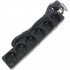 Power Distributor 6 Plugs Schuko Black
