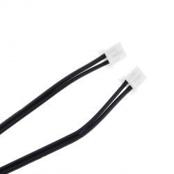 Câble XH 2.54mm Femelle / Femelle 2 Connecteurs 2 Pôles 20cm Noir (Unité)