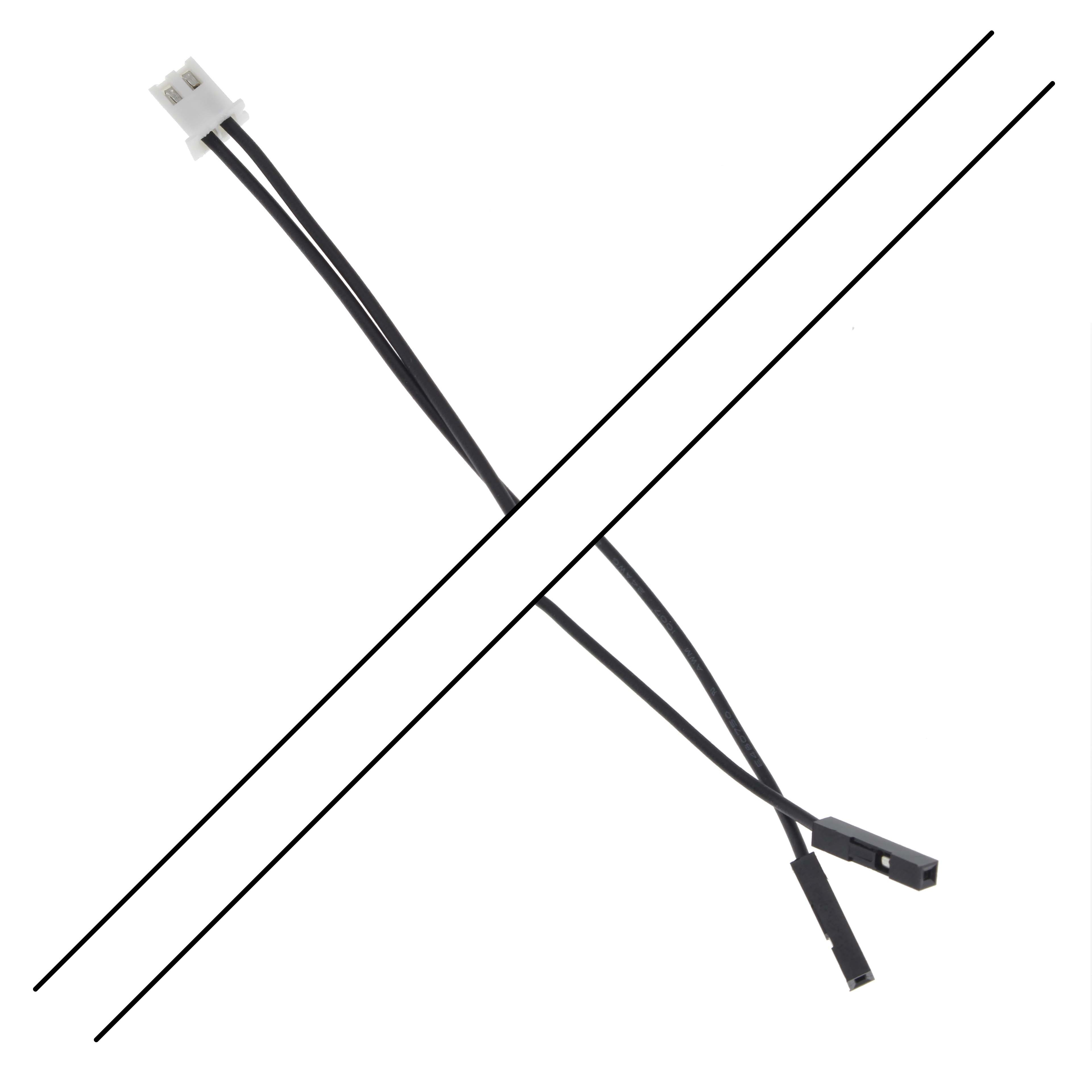 Câble XH 2.54mm Femelle / 2.54mm Standard Femelle 2 Connecteurs 2 pôles 15cm