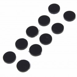 3M Pieds Silicone 12x2mm Noir (Set x10)