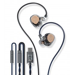 HIDIZS ST2 PRO NEBULA Écouteurs Intra-Auriculaires IEM Dynamiques Ø10mm USB-C Noir
