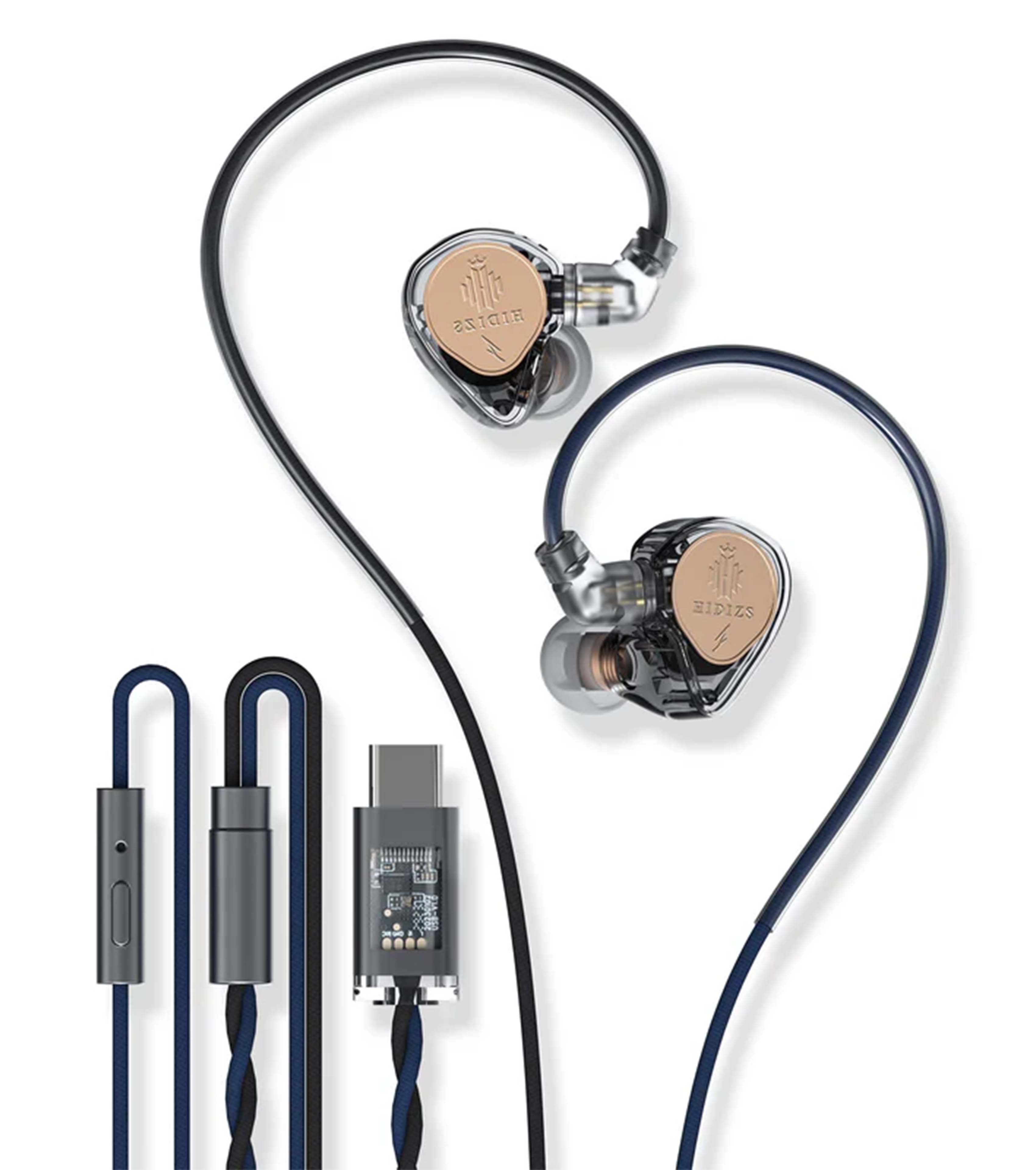 HIDIZS ST2 PRO NEBULA Écouteurs Intra-Auriculaires IEM Dynamiques Ø10mm USB-C 20Hz-40kHz Noir