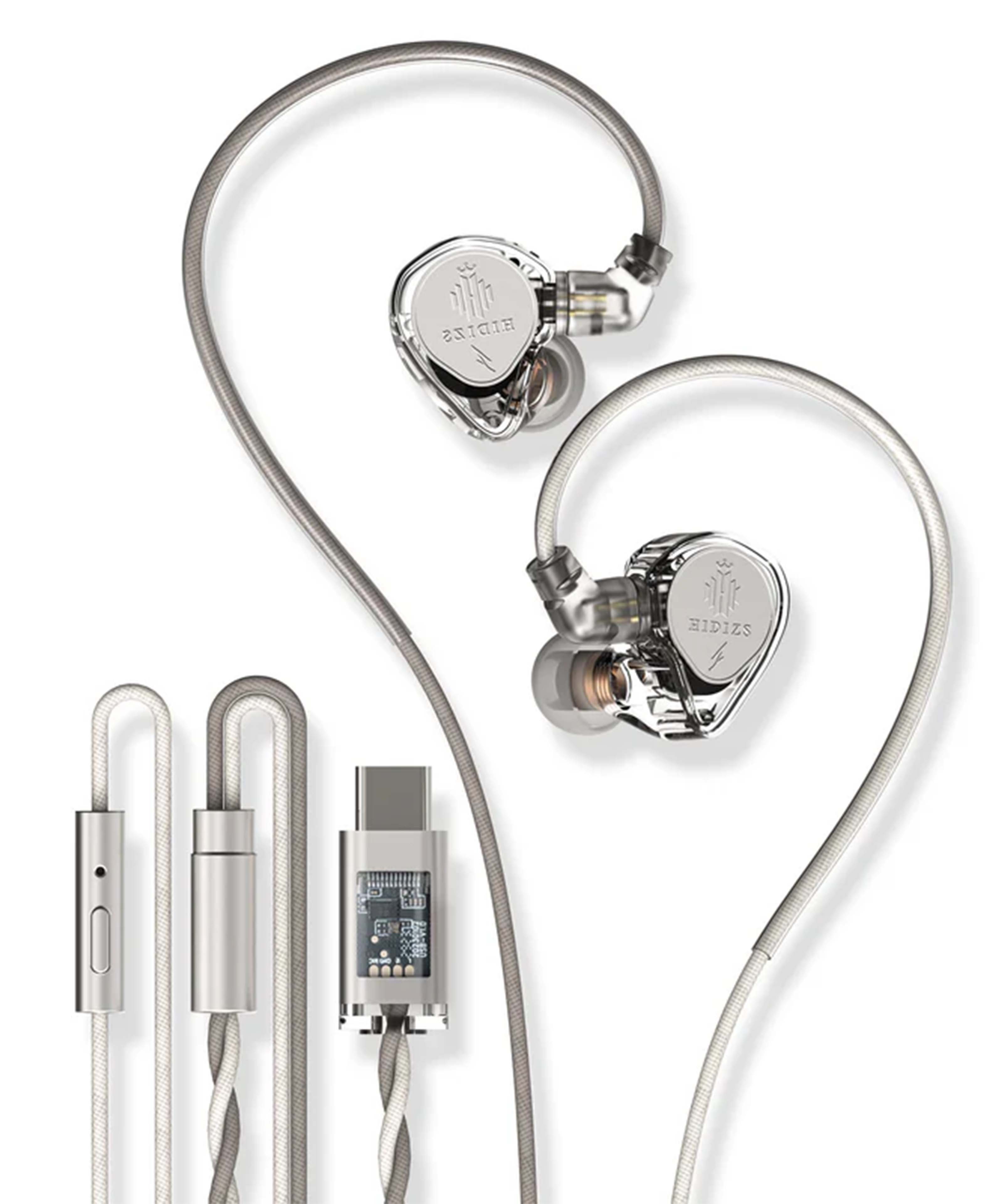 HIDIZS ST2 PRO NEBULA Écouteurs Intra-Auriculaires IEM Dynamiques Ø10mm USB-C 20Hz-40kHz Blanc