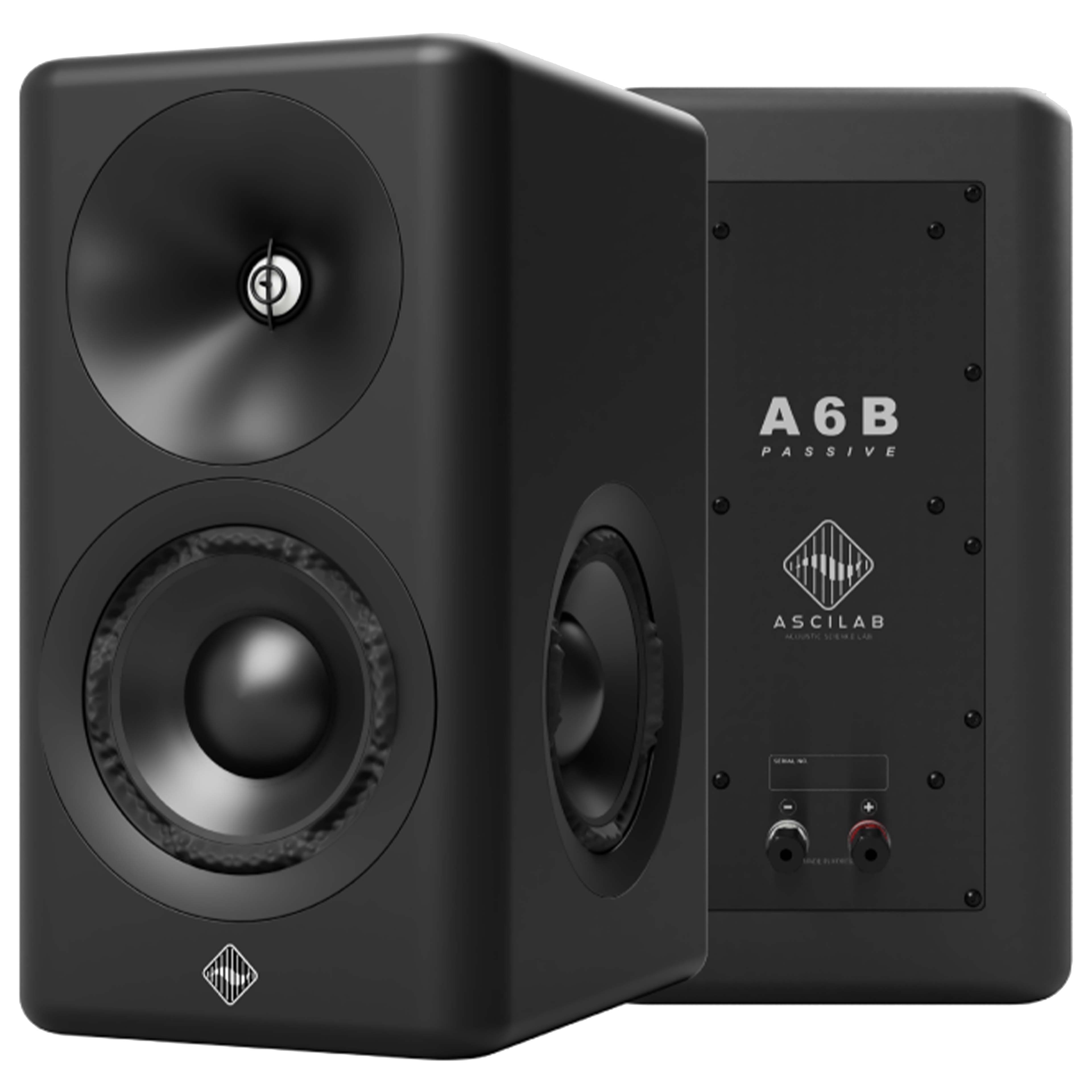 ASCILAB A6B Enceintes Bibliothèque 500W 4 Ohm 82dB Noir (La paire)