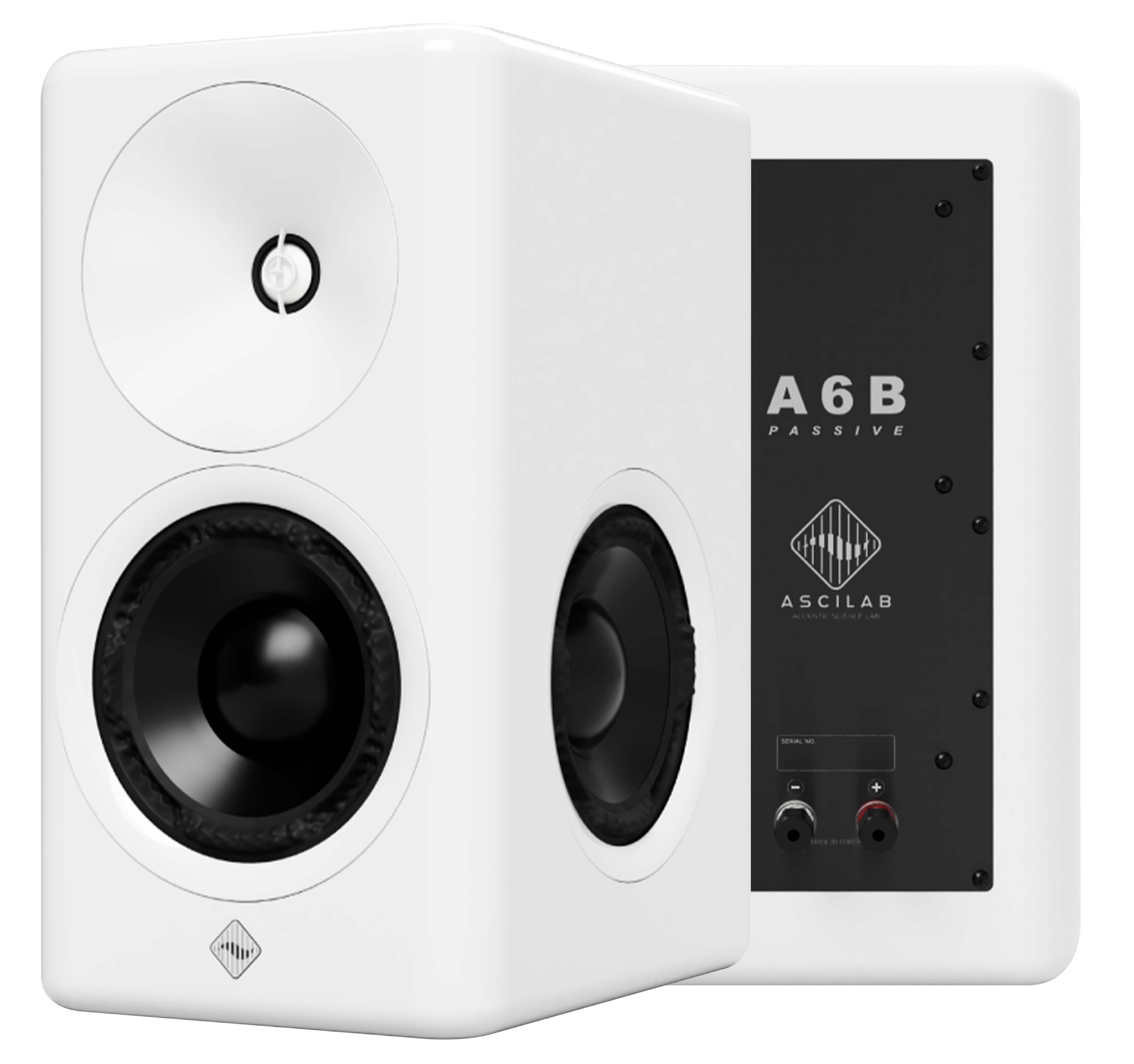 ASCILAB A6B Bookshelf Speakers 500W 4 Ohm 82dB White (Pair)