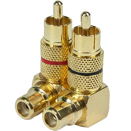 RCA Plated Gold Plated 90 ° Adapters (Pair)