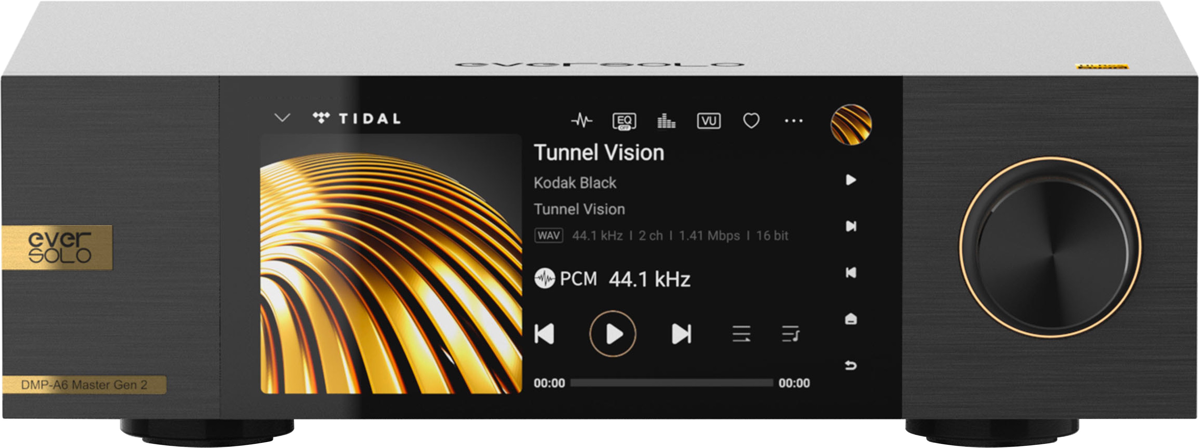 EVERSOLO DMP-A6 MASTER EDITION GEN 2 UPGRADE Streamer 2x ES9038Q2M WiFi DLNA Roon Bluetooth 32bit 768kHz DSD512 Black