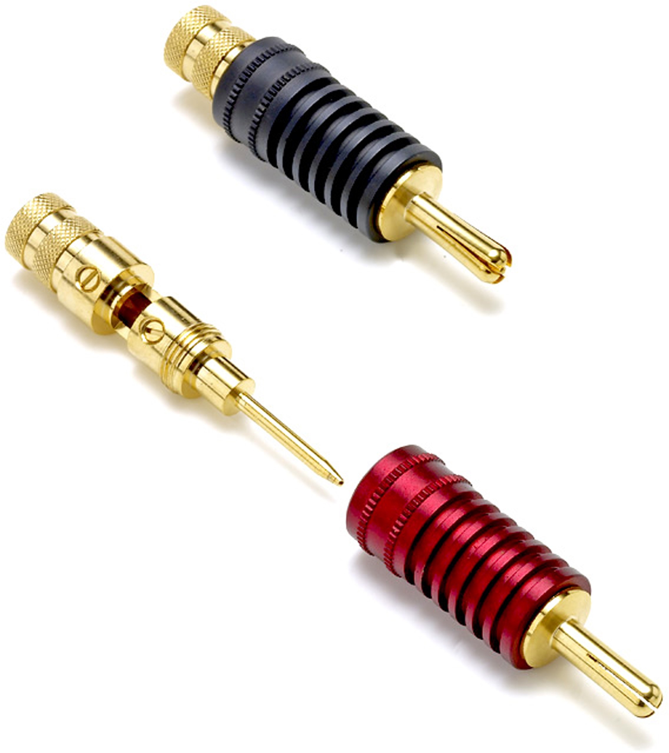 ATOHM WT-LMB Fiches Banane Plaquées Or 24K Ø5mm (La paire)