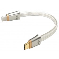 HIFI HDD TC19CC COMET USB-C OTG Cable Pure Silver Shielded 10cm