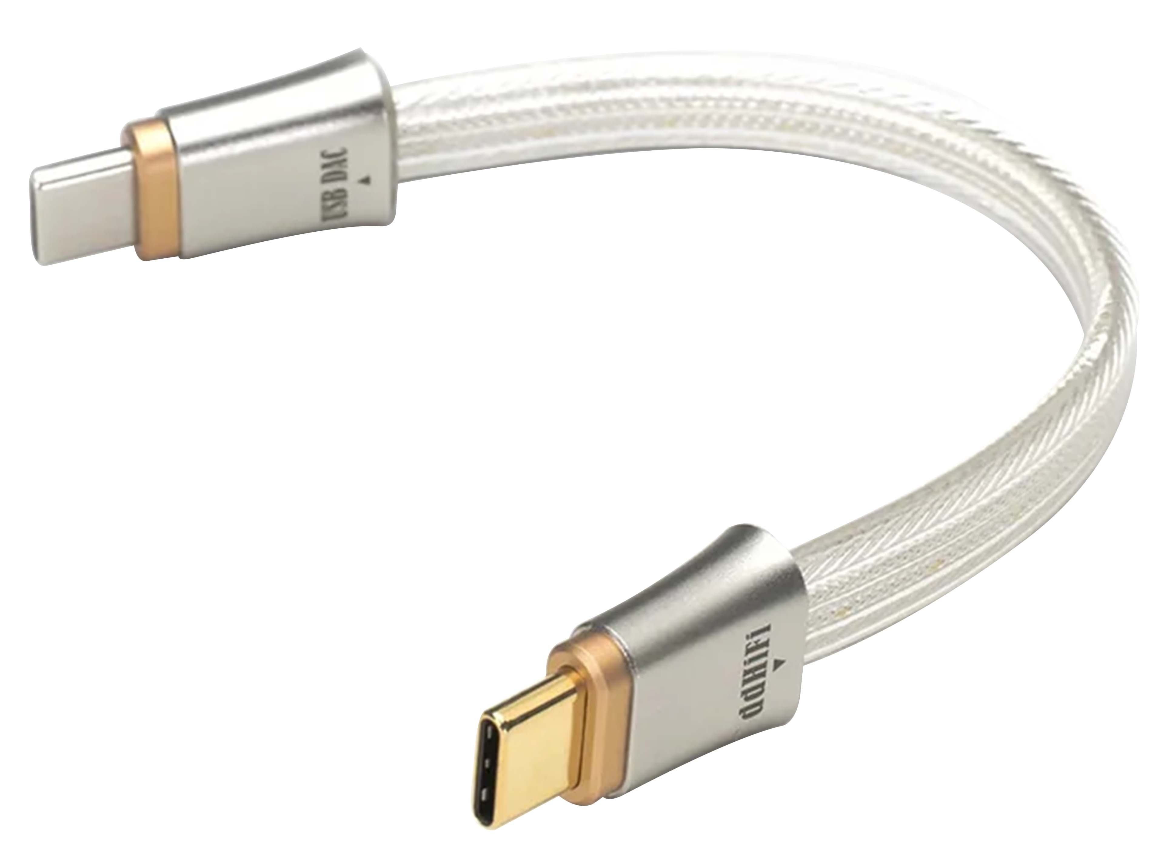 DDHIFI TC19CC COMET USB-C OTG Cable Pure Silver Shielded 10cm