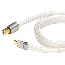 HIFI HDD TC19BC COMET USB-B to USB-C OTG Cable Pure Silver Shielded 25cm
