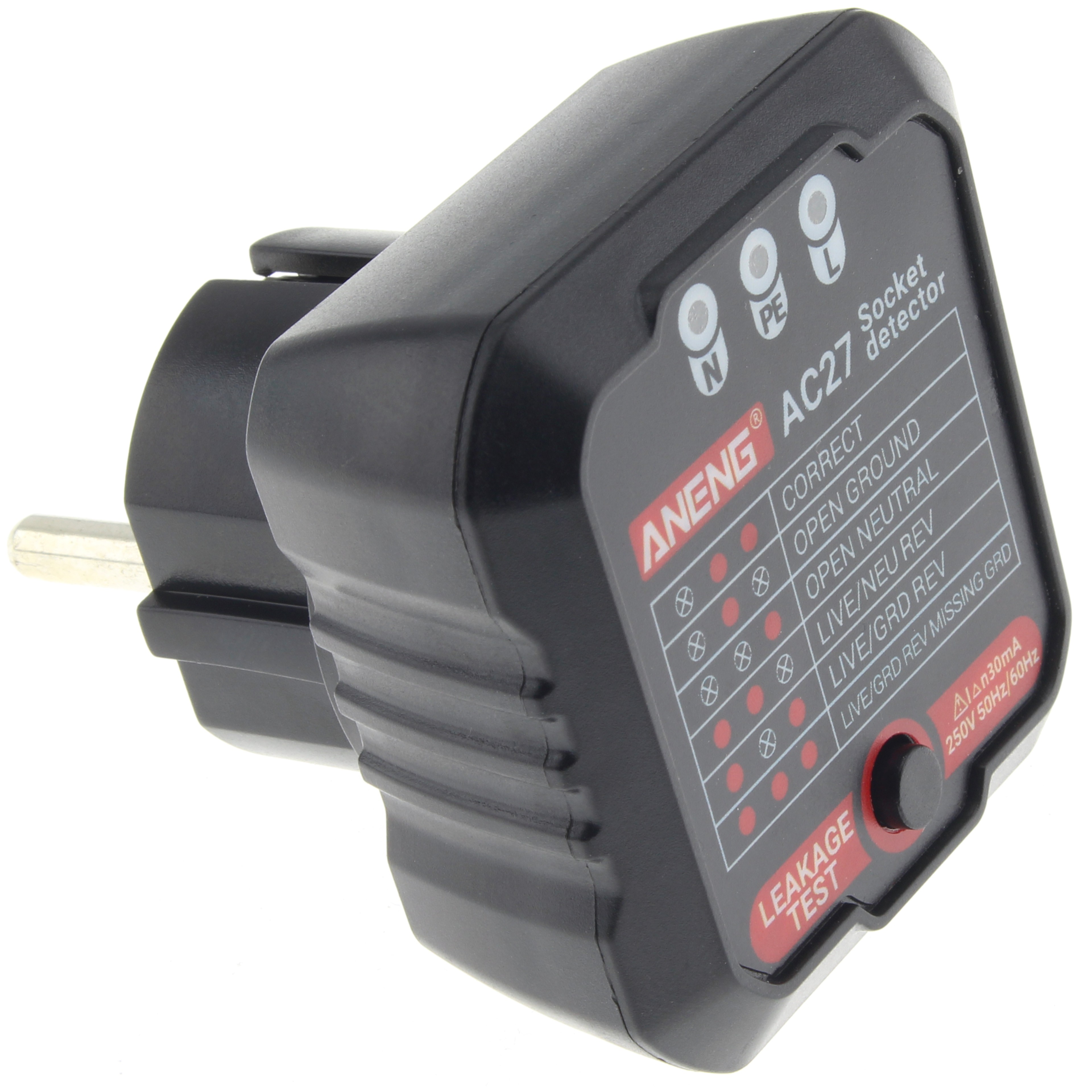 Socket / Phase and Electrical Safety Tester For 230V Main Power Supply
