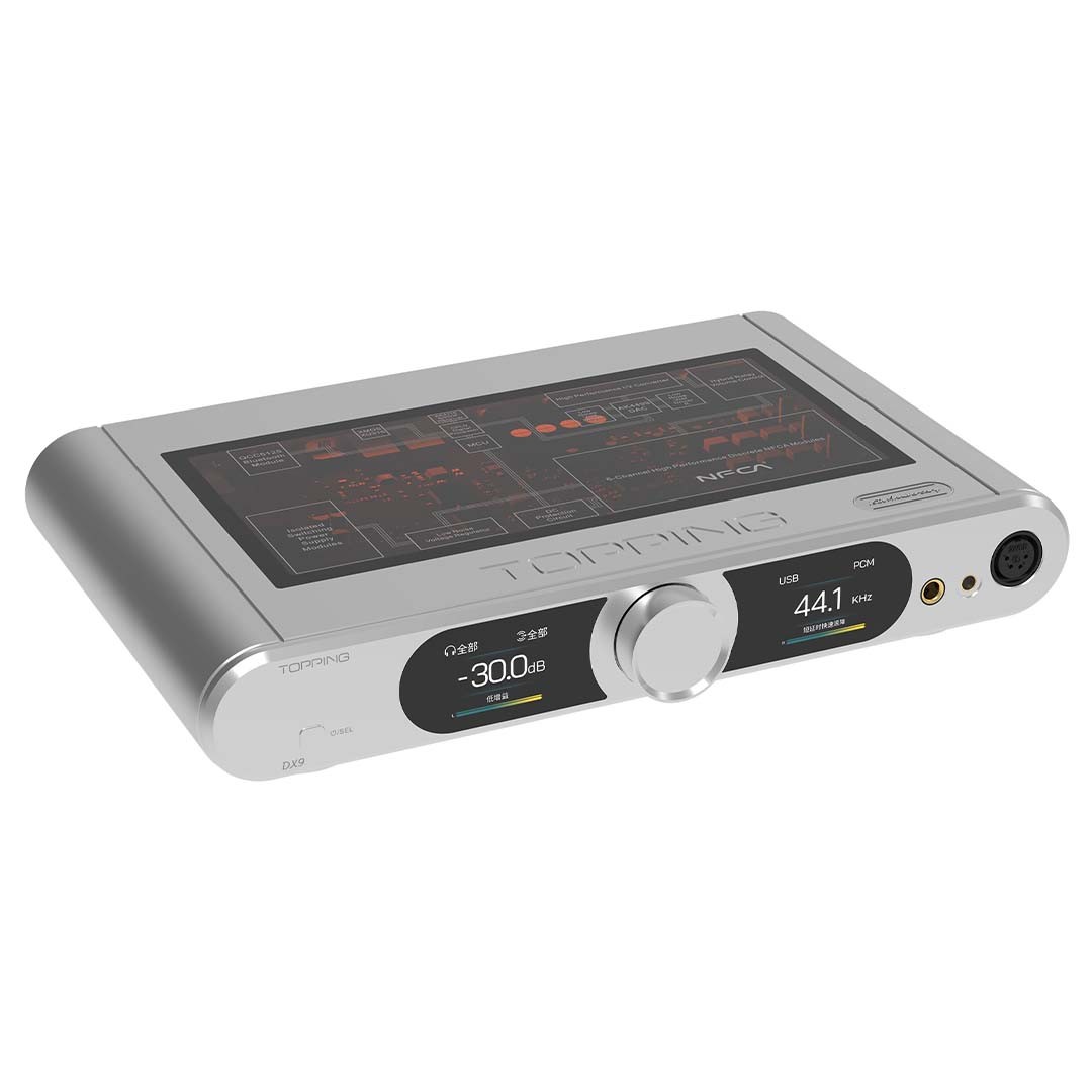 [GRADE S] TOPPING DX9 DAC AK4499EQ Amplificateur Casque NFCA Bluetooth 5.1 AptX LDAC 32bit 768kHz DSD512 Argent