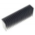 Anodised heat sink heater Black 200x80x40mm