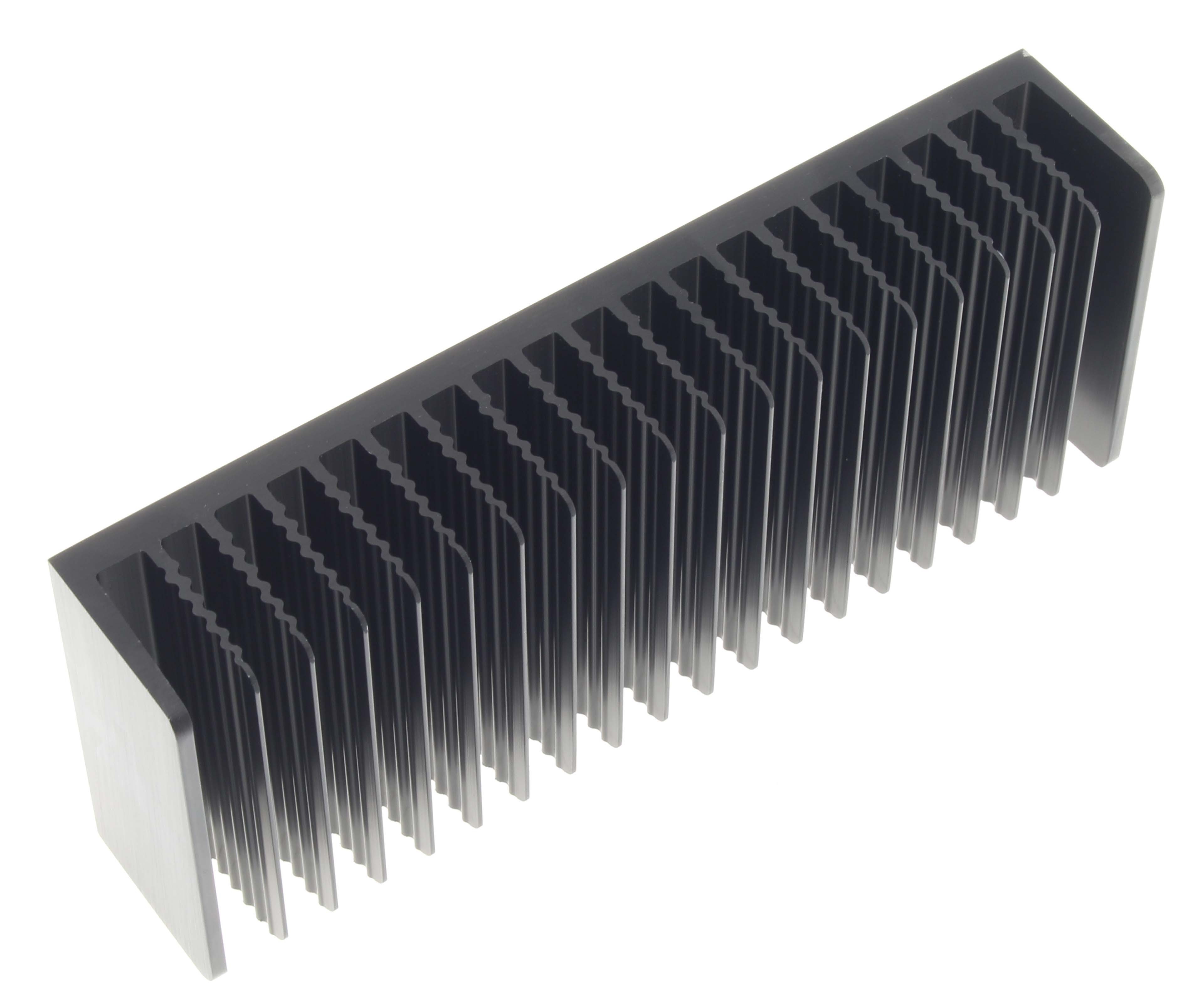 Anodised heat sink heater Black 200x80x40mm