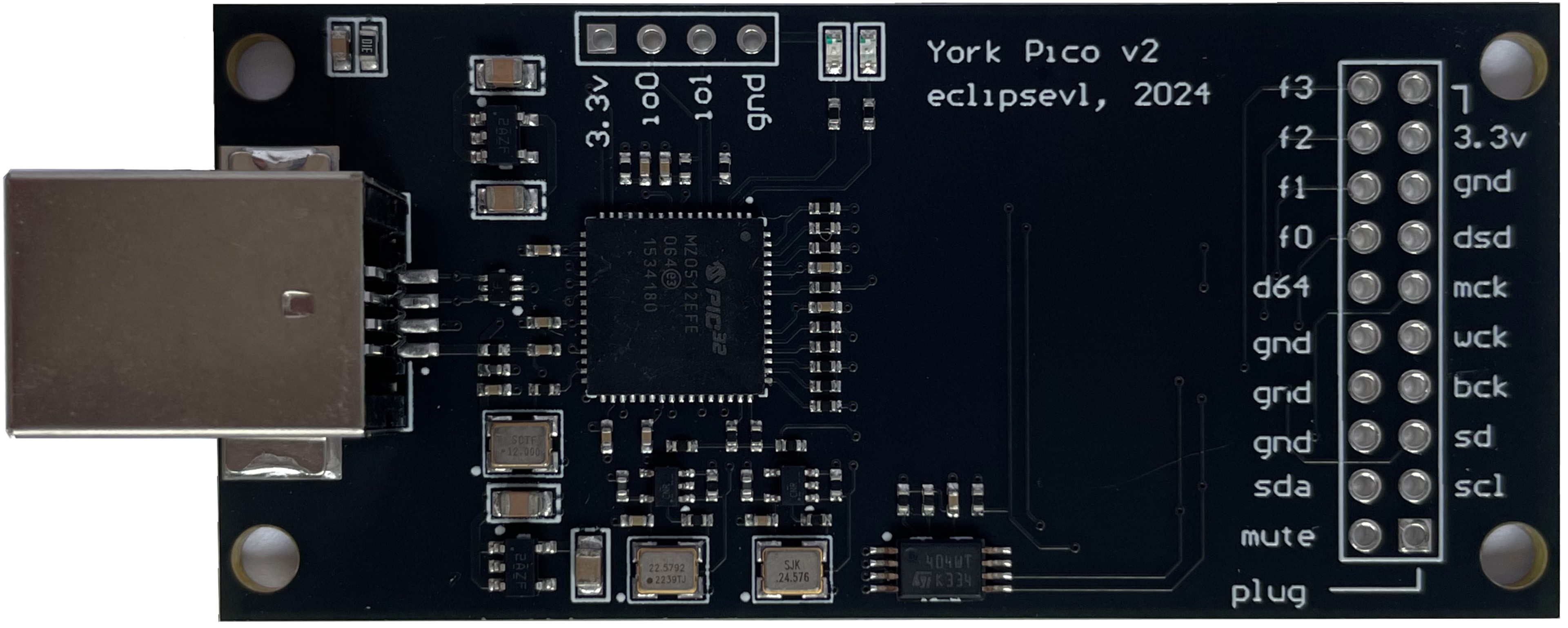 YORK PICO B Interface Numérique USB-B vers I2S 192kHz