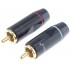 Connecteurs RCA Plaqué Or Ø8mm (La paire) Noir