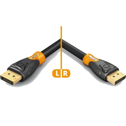 HICON ERGONOMIC Display Port Cable 75cm