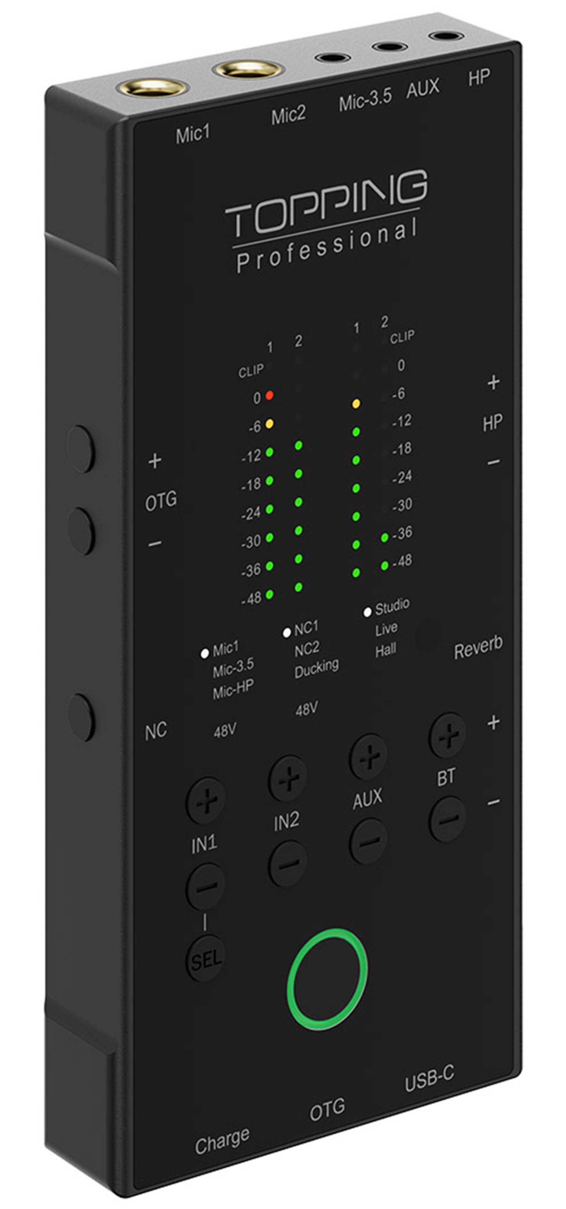 TOPPING PROFESSIONAL M62 Interface Audio USB Portable Bluetooth 4 Entrées 1 Sortie 24bit 96kHz Noir