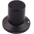 Knob Aluminium Hat Style 29x26x18mm Ø6mm Black