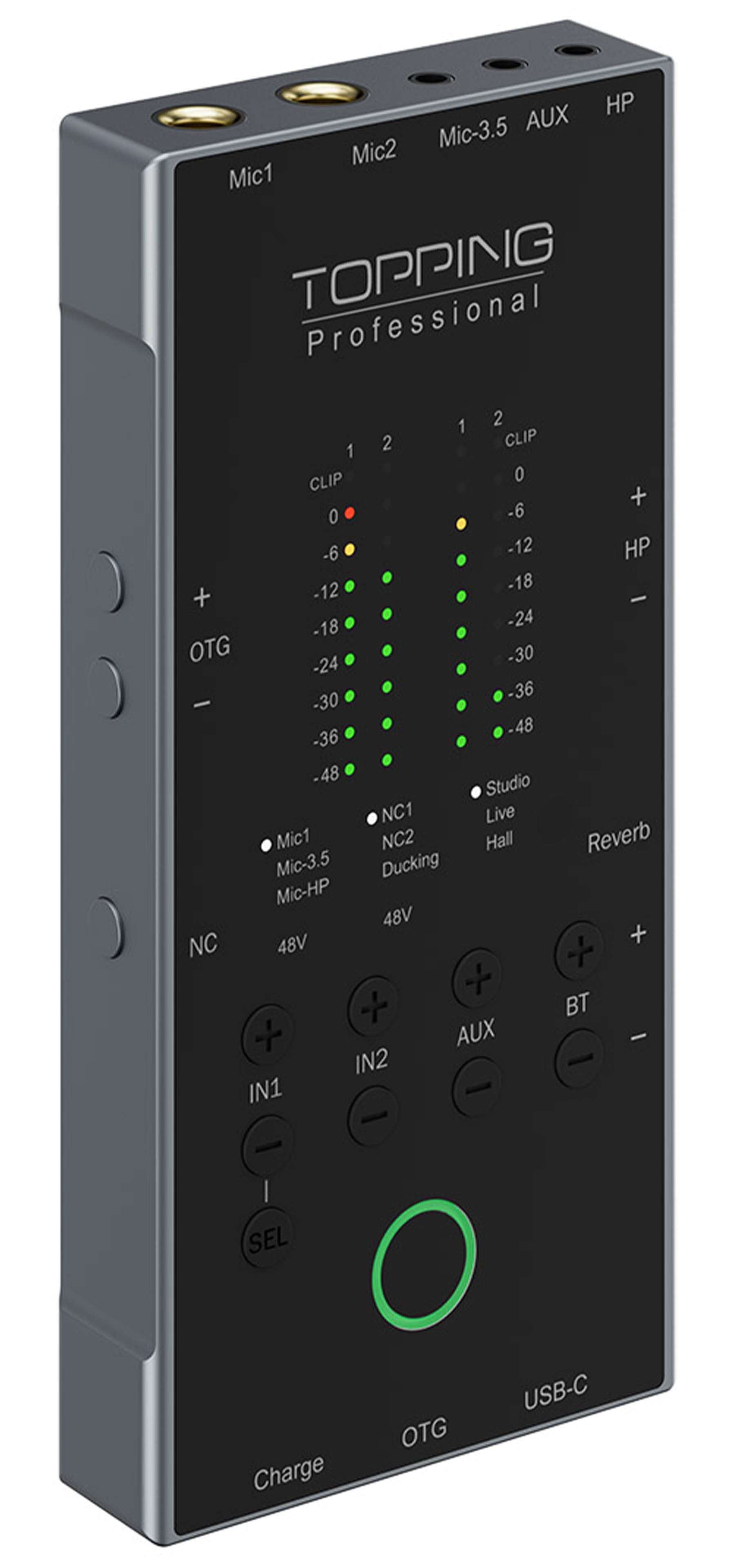 TOPPING PROFESSIONAL M62 Interface Audio USB Portable Bluetooth 4 Entrées 1 Sortie 24bit 96kHz Gris