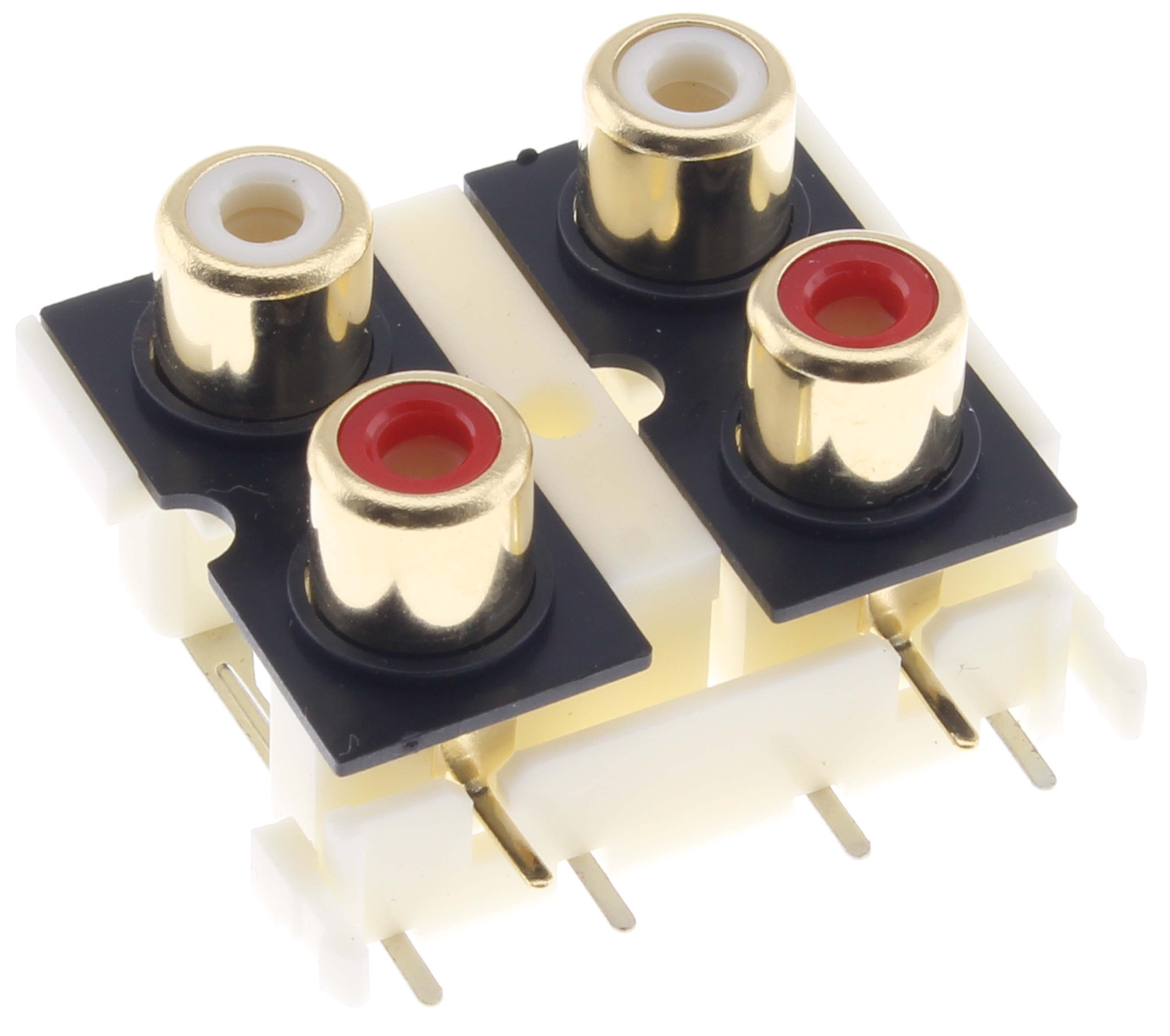 MONACOR T-740G Embase RCA pour circuits imprimés