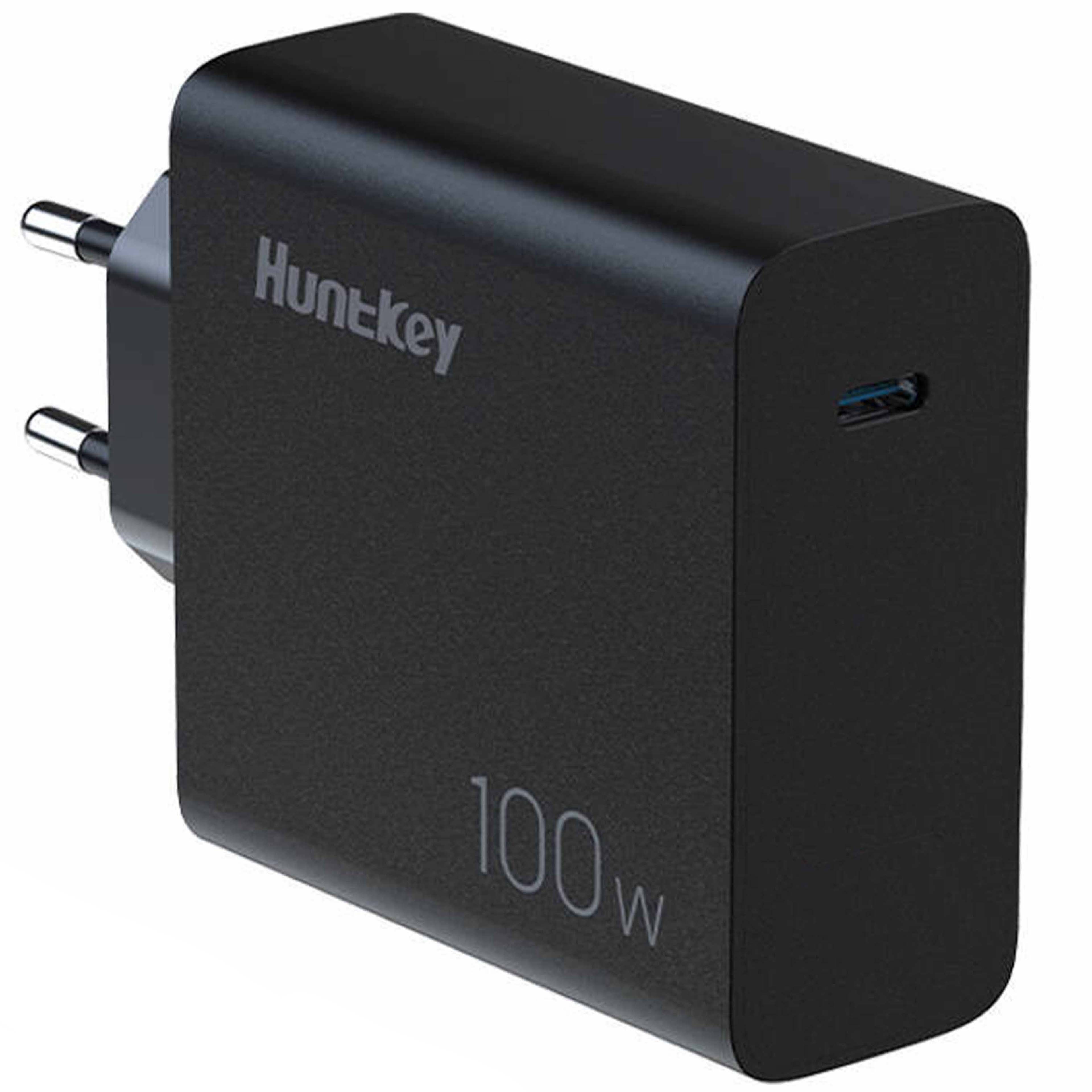 HUNTKEY P100 Power Adapter GaN USB-C PD 5V / 9V / 12V / 15V / 20V 100W