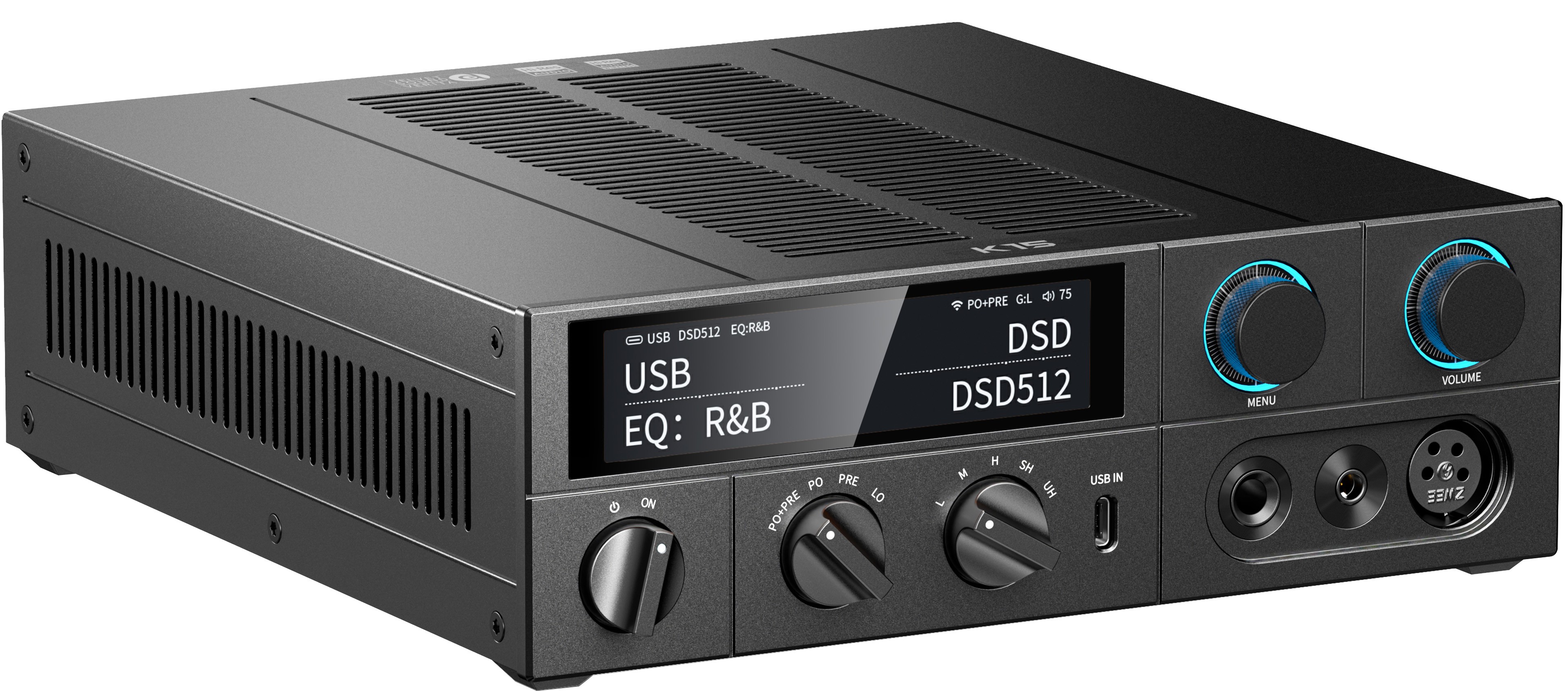 FIIO K15 DAC AK4497SVQ Amplificateur Casque Class AB Lecteur Réseau AirPlay Roon Ready 32bit 768kHz DSD512 Noir