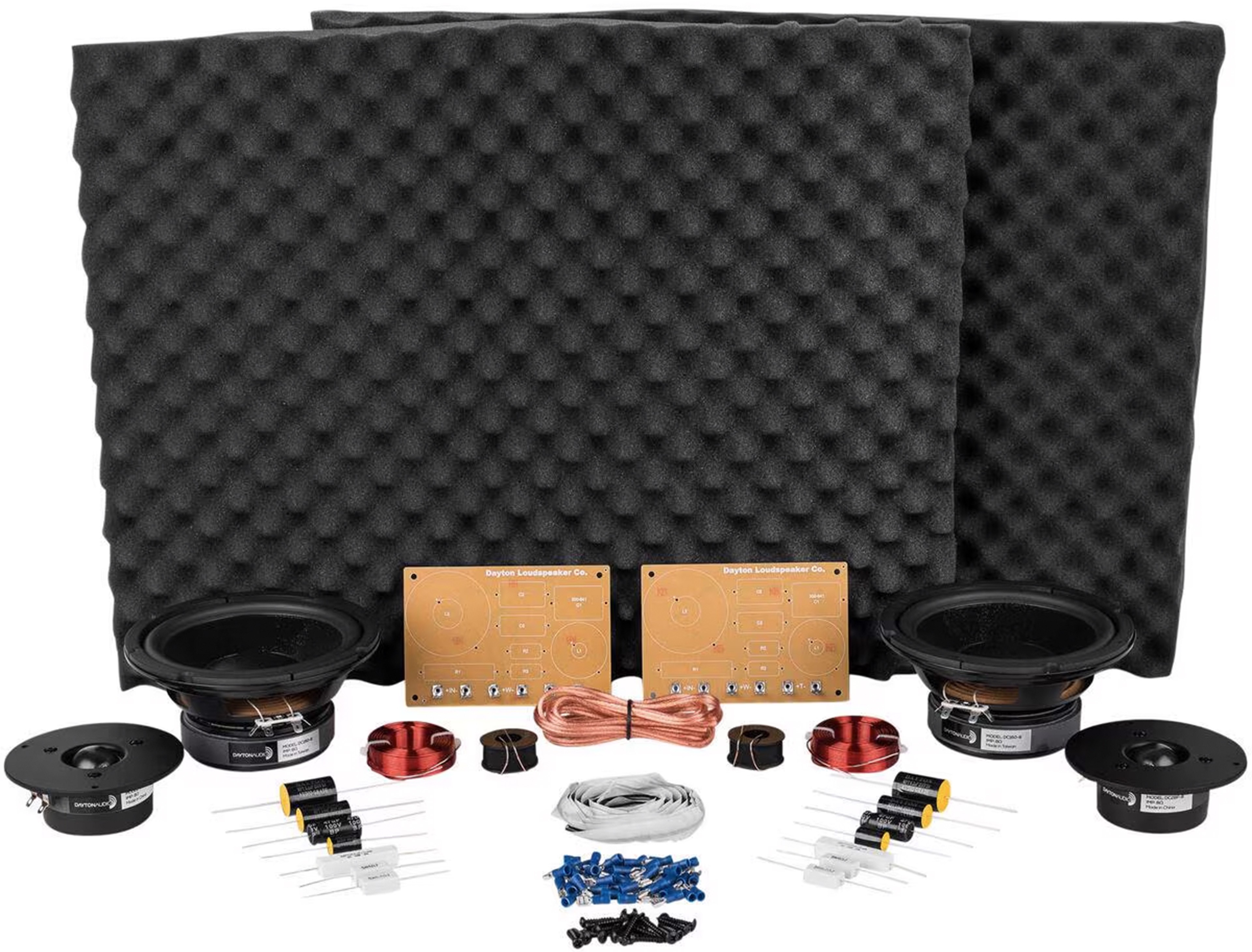 DAYTON AUDIO BR-1 Kit DIY Bookshelf Speakers 2 Way 100W 85dB 4 Ohm 43Hz-18kHz (Pair)