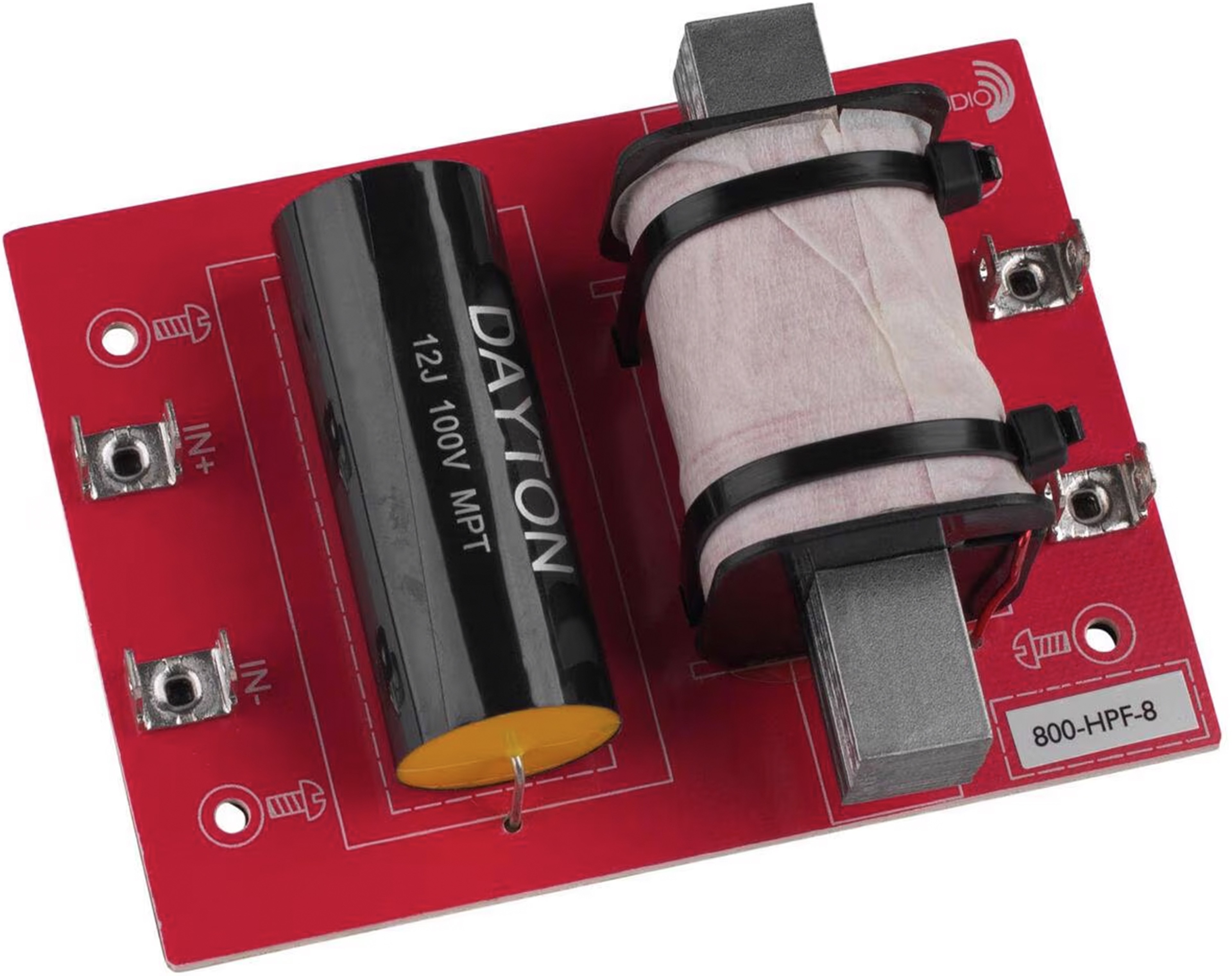DAYTON AUDIO 800-HPF-8 Speaker High Pass Filter 800Hz 12dB/Oct 8 Ohm