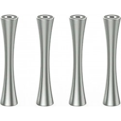 DDHIFI SR100 Pieds Aluminium pour Meuble HiFi 100mm Argent (Set x4)