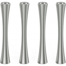 DDHIFI SR120 Pieds Aluminium pour Meuble HiFi 120mm Argent (Set x4)