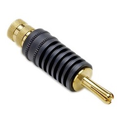 ATOHM WT-LMB Fiche Banane Plaquée Or 24K Noir Ø5mm (Unité)