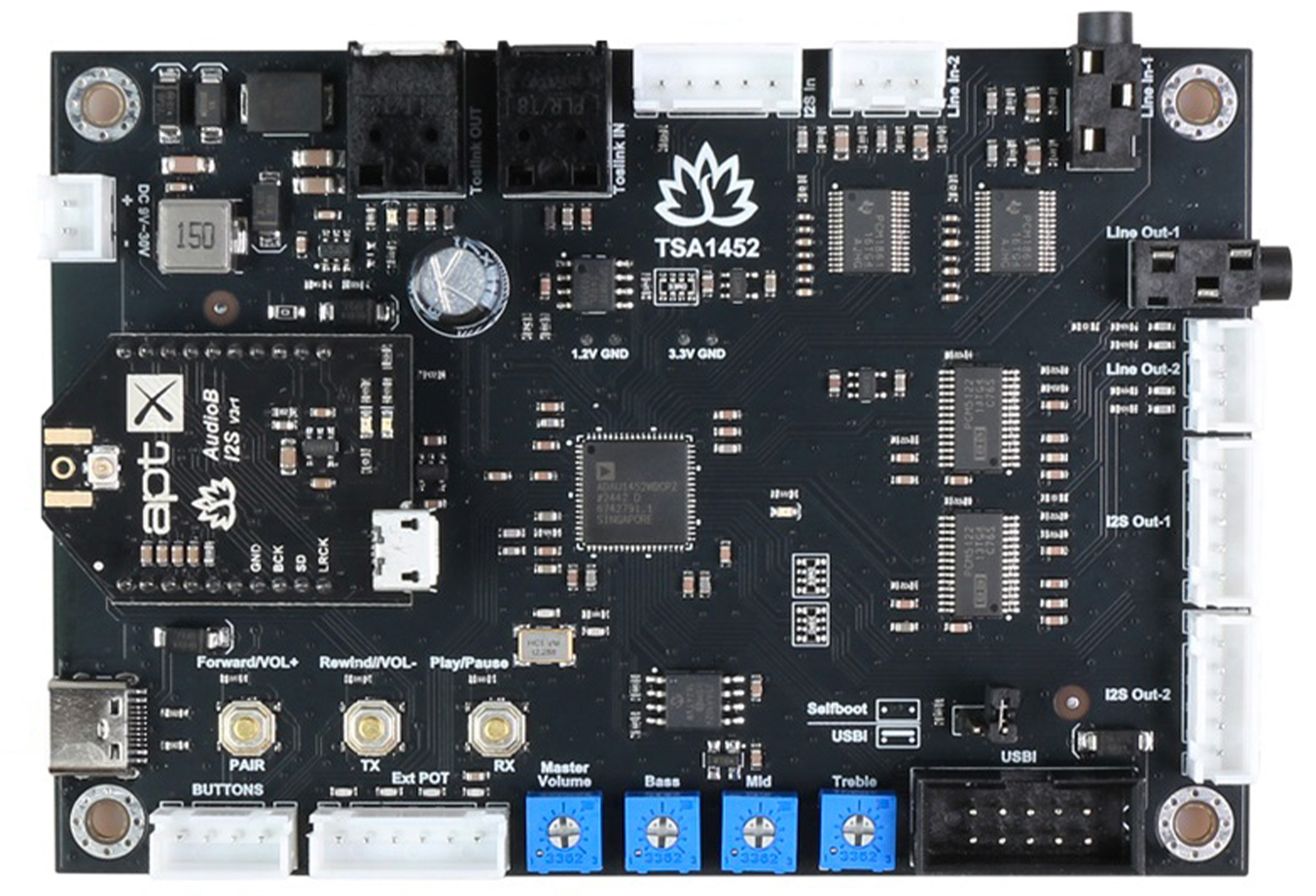 TINYSINE TSA1452B Module DSP Bluetooth 5.1 ADAU1452 Sigma Studio