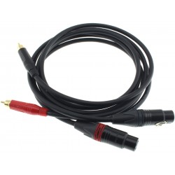 AUDIOPHONICS WIRE Interconnect Cable RCA Male to XLR Female Stereo Gold-plated OFC Copper 0.3m (Pair)