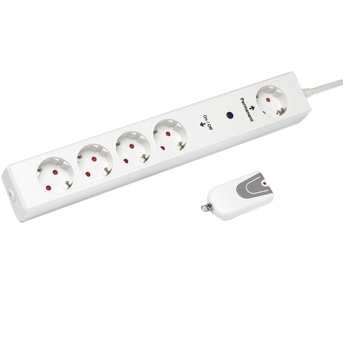 Maître-Esclave 1x4 ports Schuko avec Télécommande