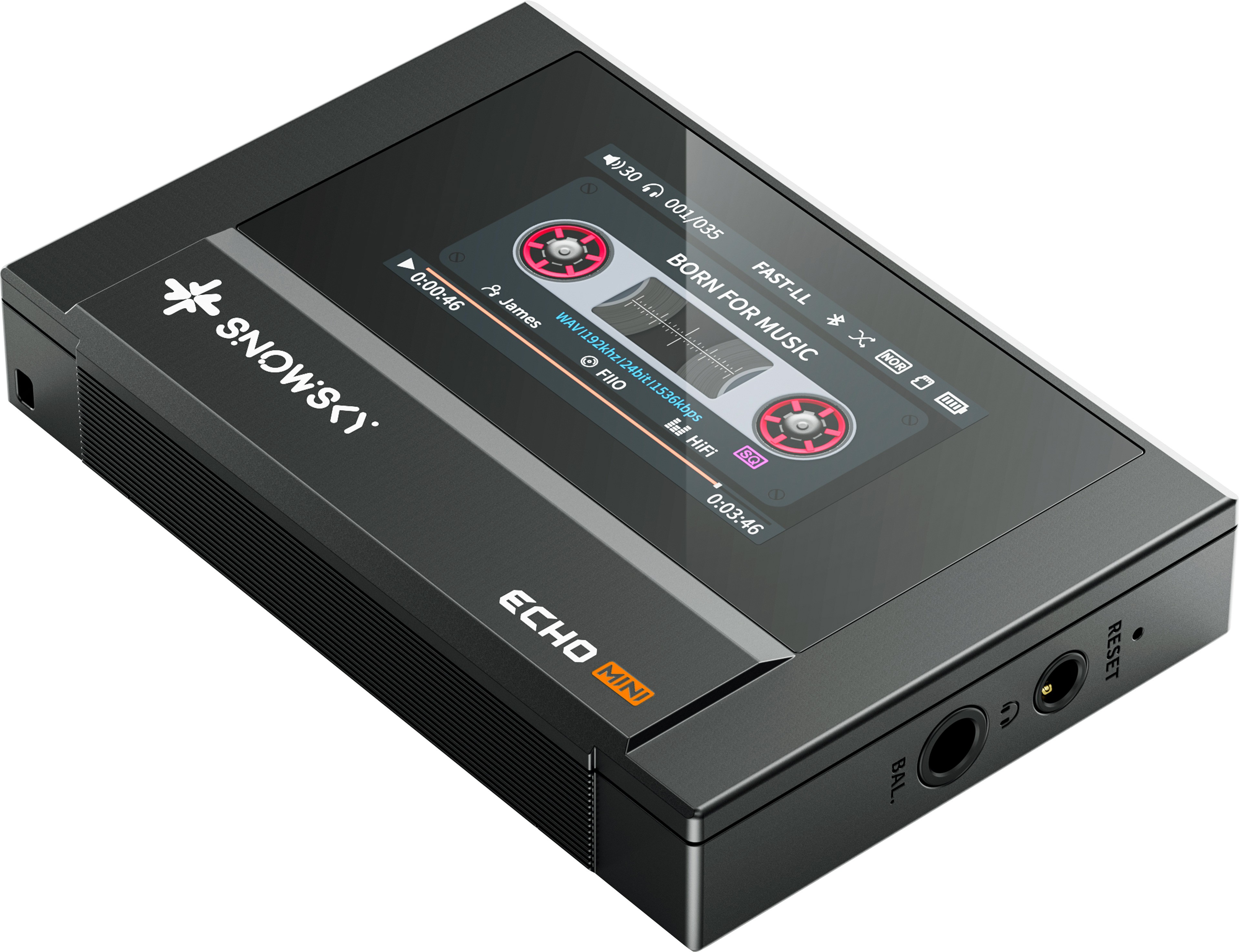 FIIO SNOWSKY ECHO MINI Digital Audio Player DAP 2x CS43131 Bluetooth 24bit 192kHz DSD256 Black