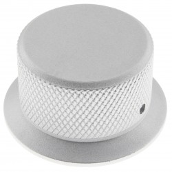 Bouton Aluminium Axe Méplat 50mm Ø6mm Argent pour Boîtiers DIY