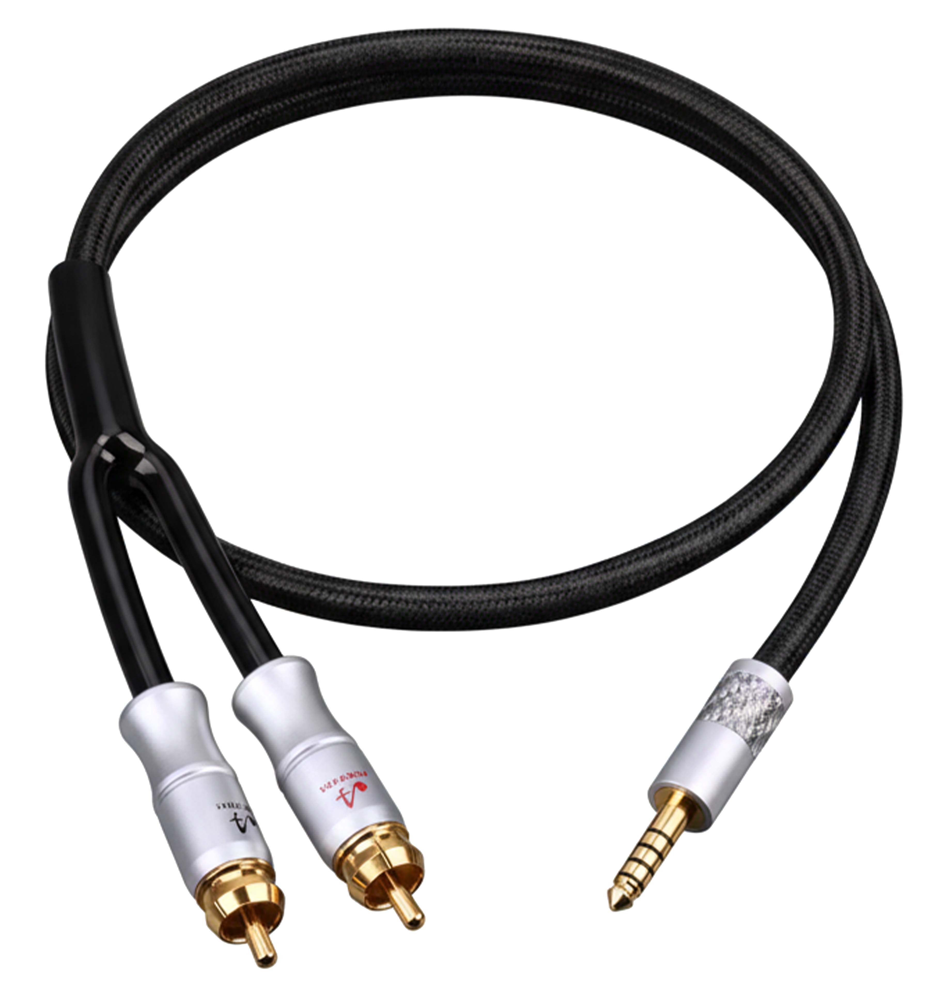 ATAUDIO AT-K005 Câble de Modulation Jack 4.4mm vers 2x RCA Mâles 75cm