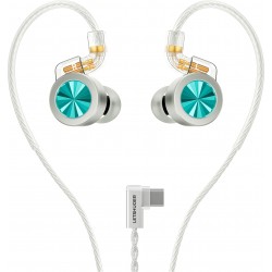 LETSHUOER D02 In-Ear Monitors IEM Dynamic Ø11mm USB-C with Mic Blue