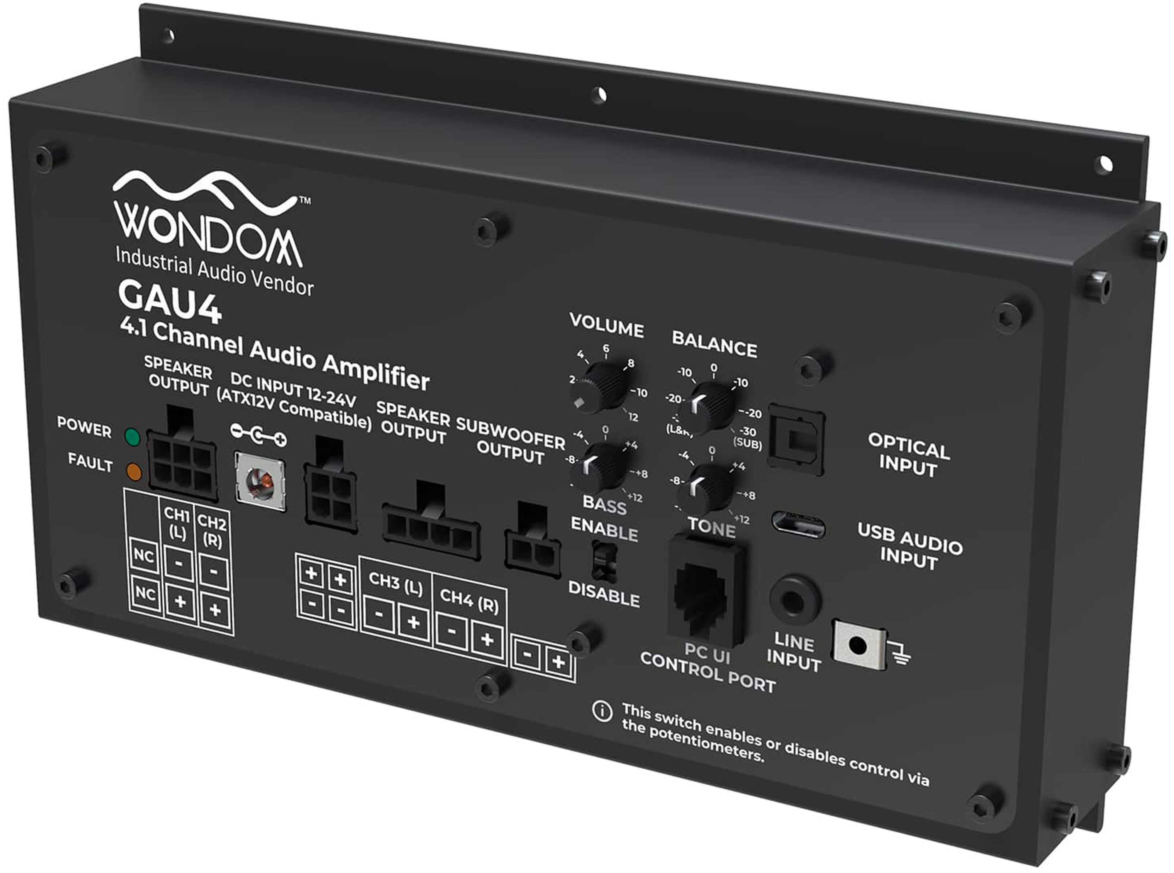 WONDOM AA-AS43112 GAU4 Module Amplificateur TPA3116 4x50W 4 Ohm + 1x100W 2 Ohm