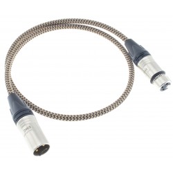 Audiophonics Stealth Câble de modulation AES/EBU 110 Ohm Blindé Plaqué Or 0.75m