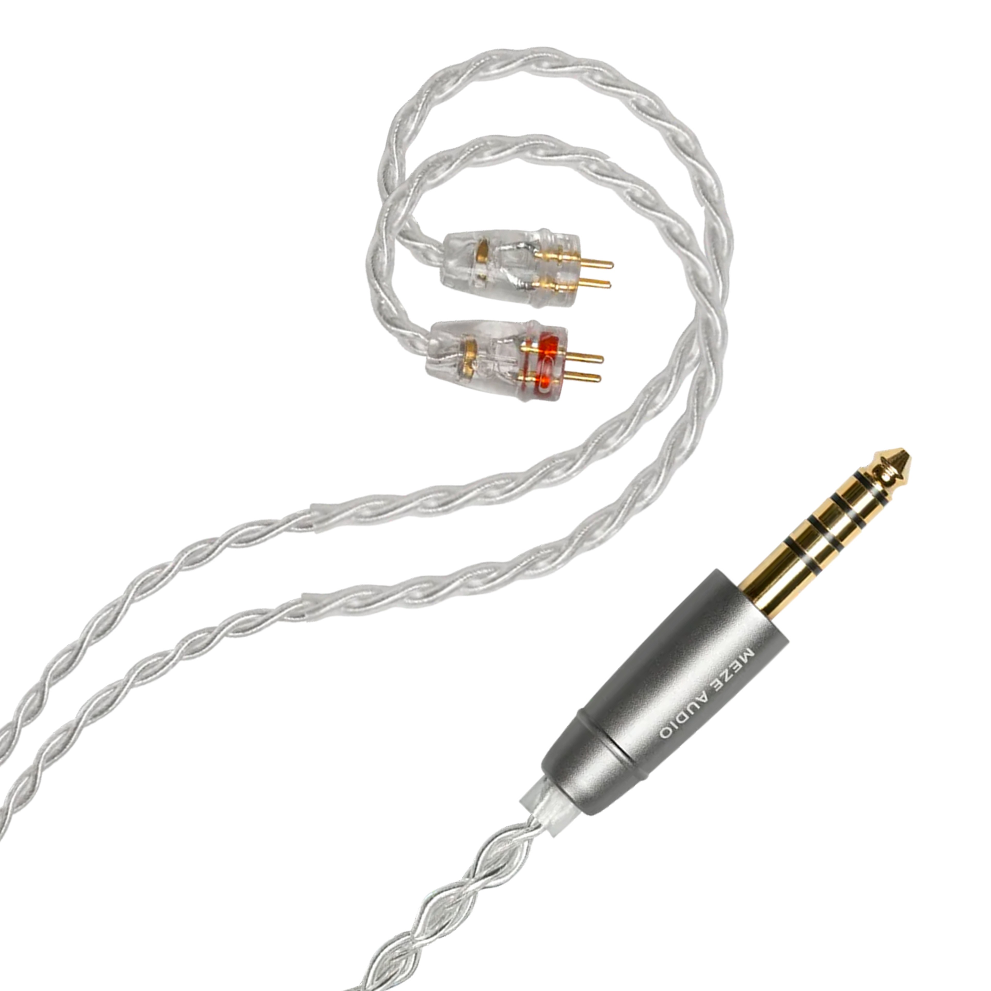 MEZE UPGRADE Câble Casque Jack 4.4mm Symétrique vers CIEM 0.78mm Cuivre OFC Plaqué Argent 1.2m