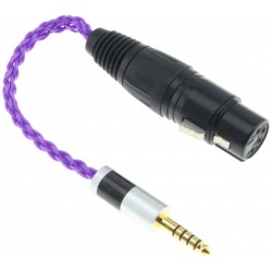 Adapter Cable 4.4mm Male Jack to 4-Pin Female XLR Silver-Plated Copper 10cm